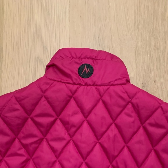 Marmot Kitzbuhel Quilted Vest Raspberry Pink & Black size Small - Picture 9 of 15